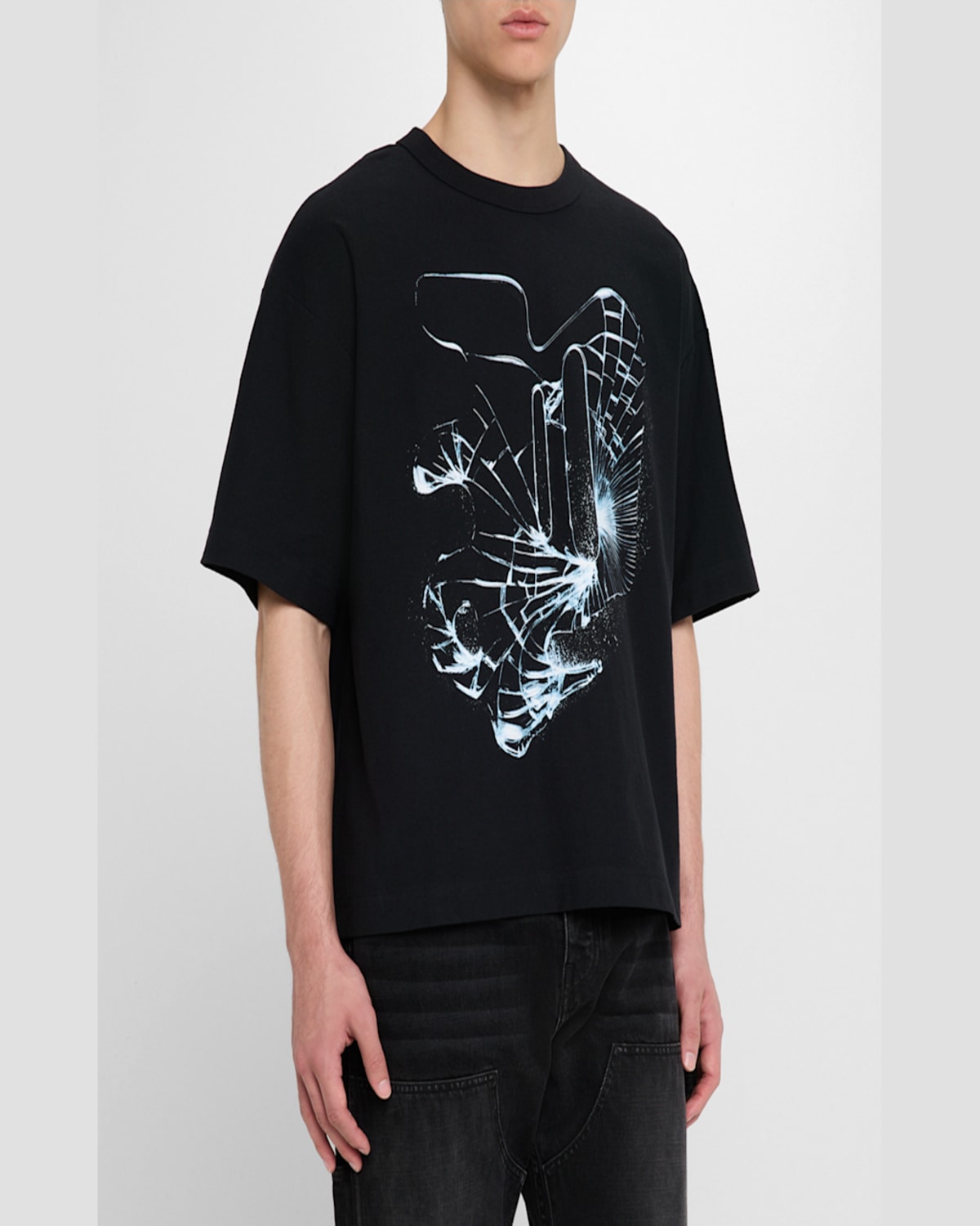 Purple Men's Shatter Jersey T-shirt In Black
