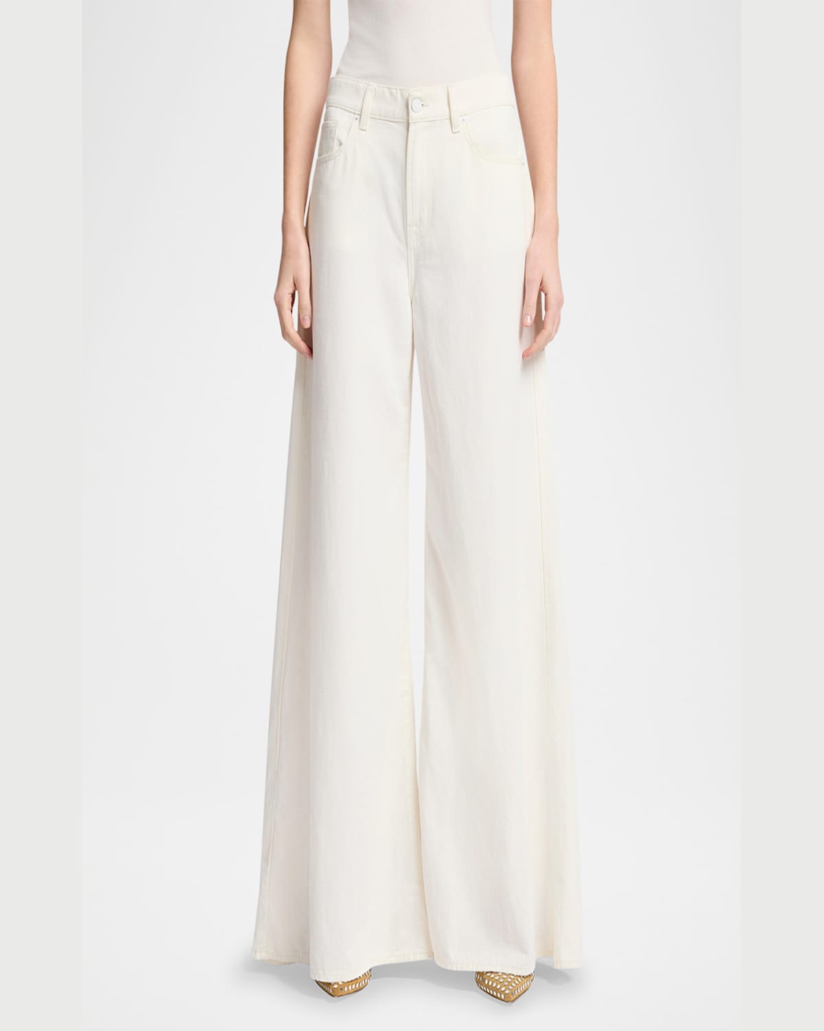 Shop 7 For All Mankind Willow Wide-leg Pants In Linen Ostuni