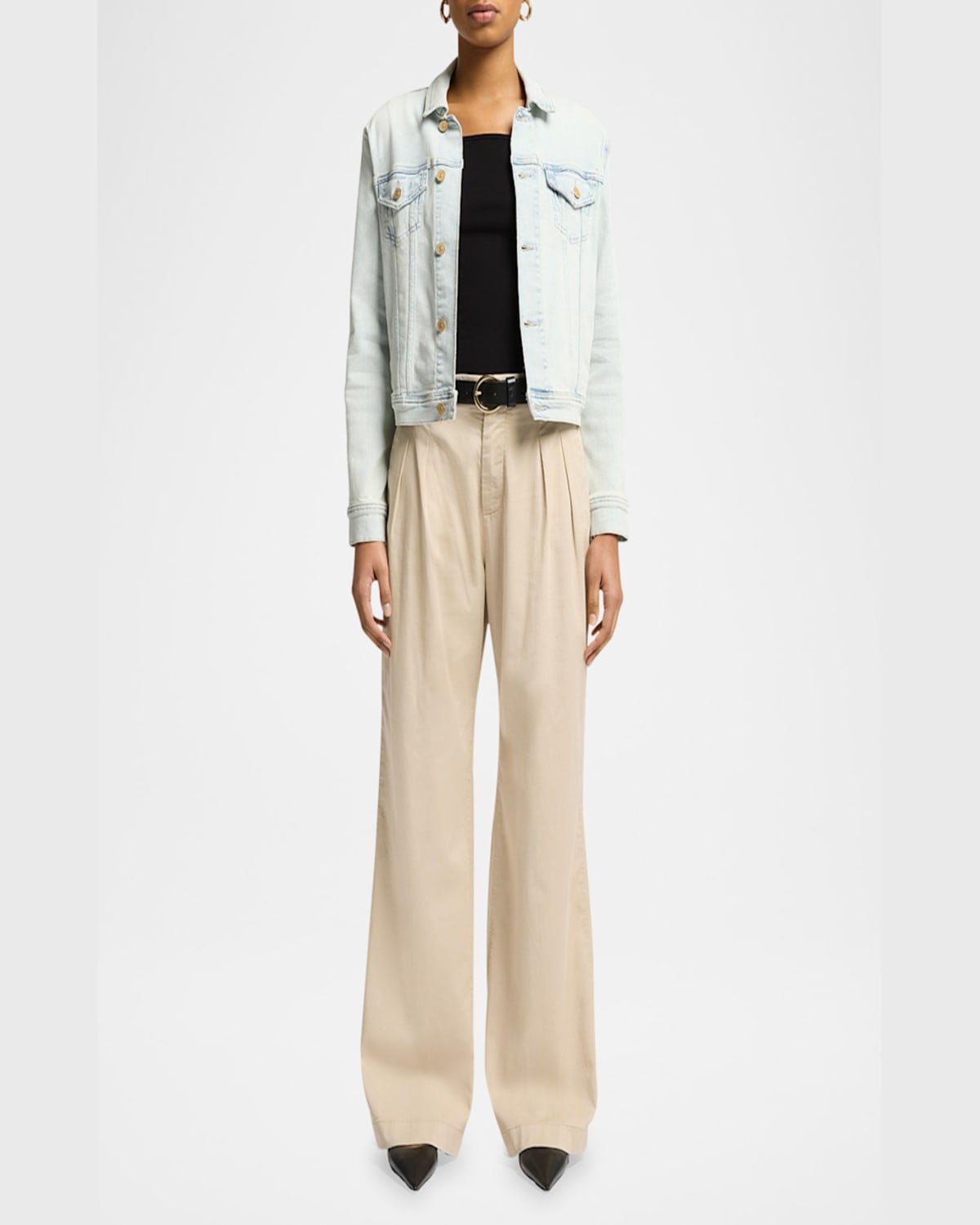 7 For All Mankind Classic Denim Trucker Jacket In Maui