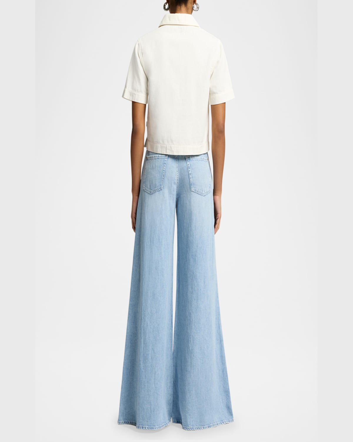 7 For All Mankind Short-sleeve Polo Top In Linen Ostuni
