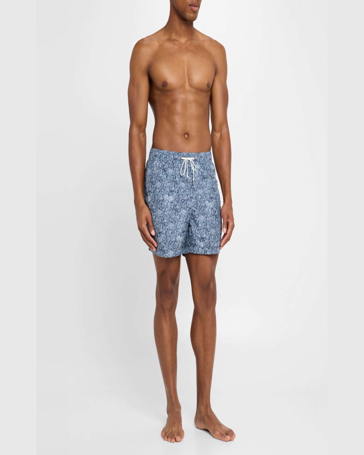 Onia Charles Printed 5 Swim Trunks In Deep Navy Multi