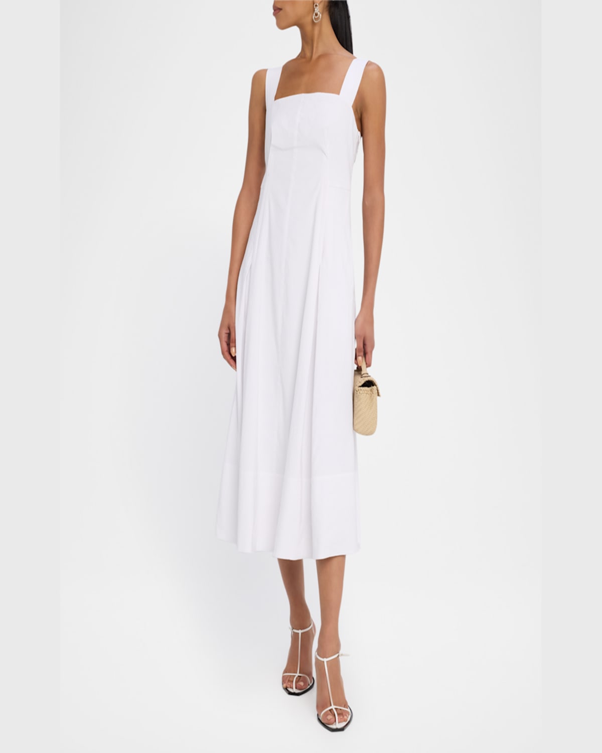 Shop Vince Sleeveless Cami Dress In Optic White