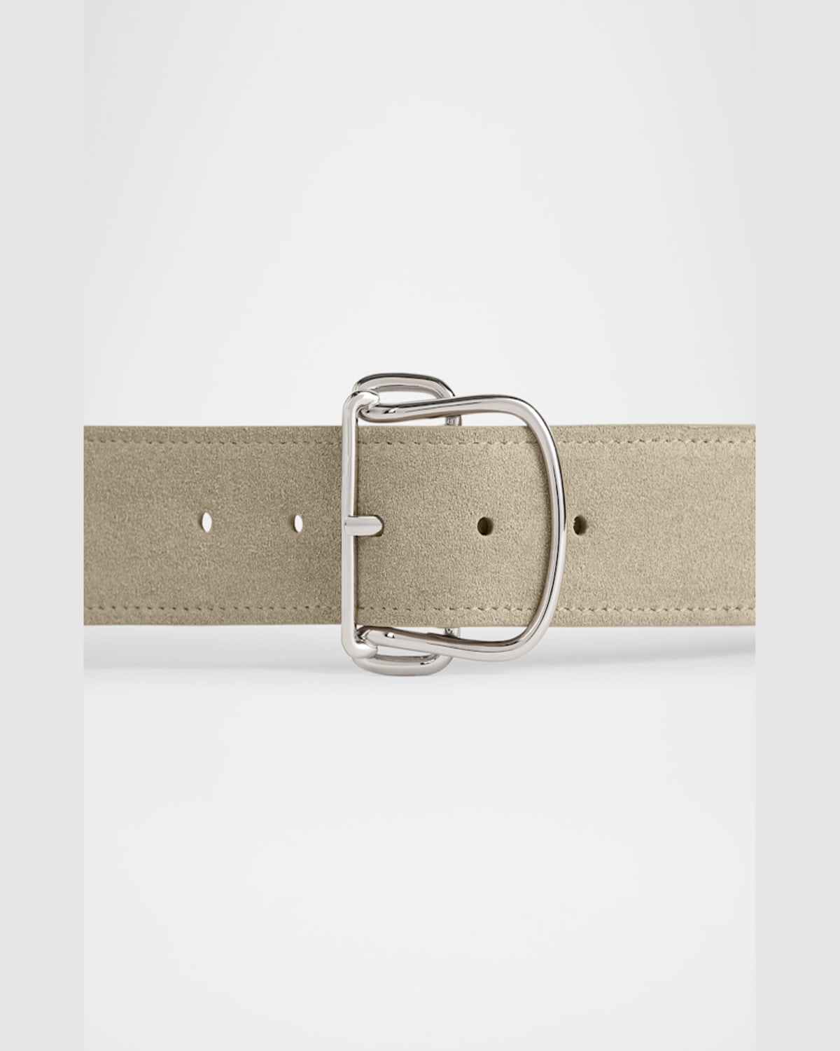 Totême Swirl Suede Belt In Desert