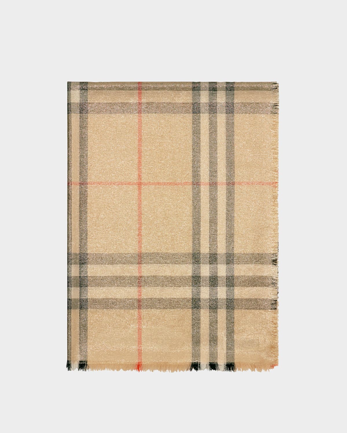 Burberry Giant Check-print Wool-blend Scarf In Sand
