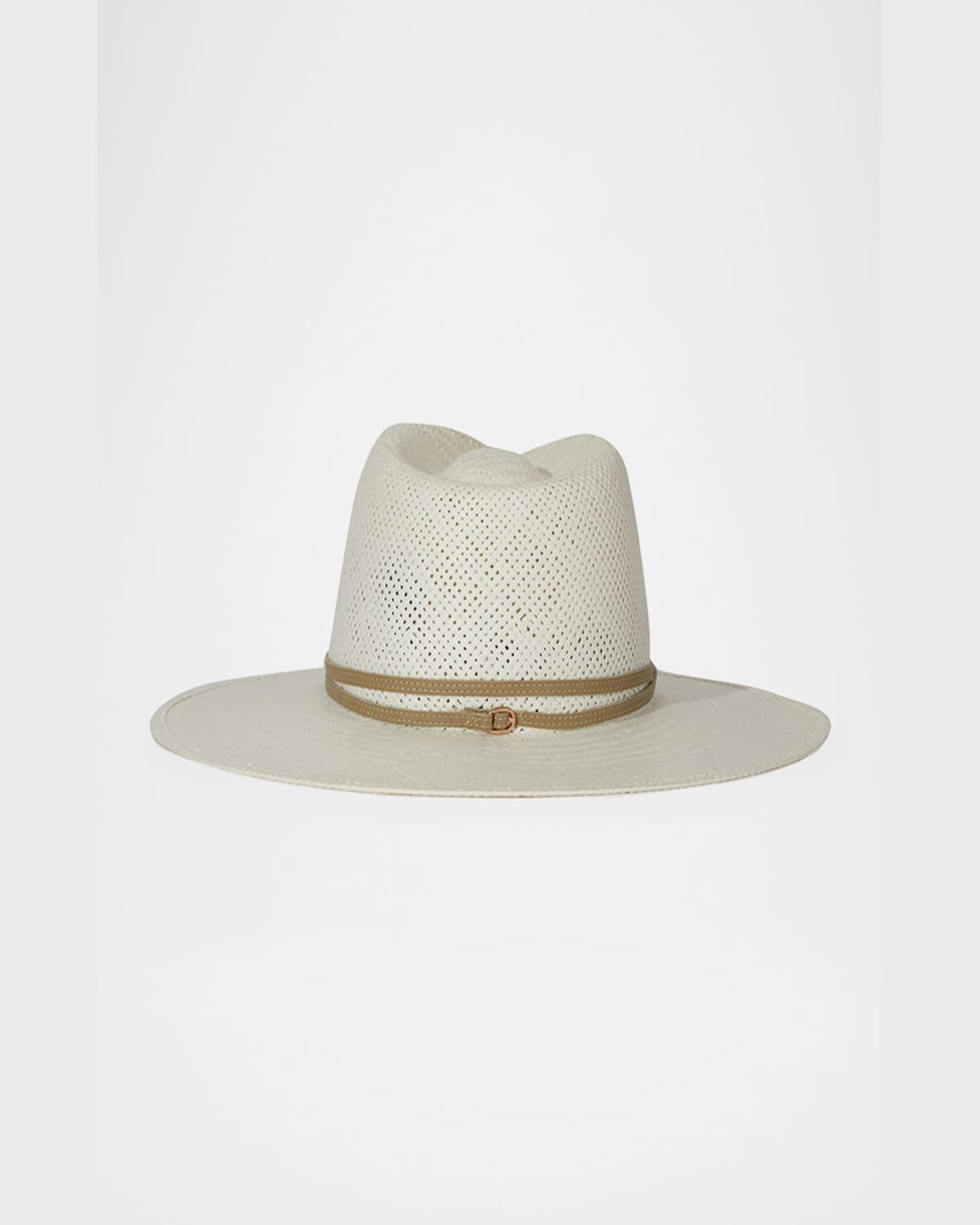 Janessa Leone Jude Packable Straw Fedora In Bleach