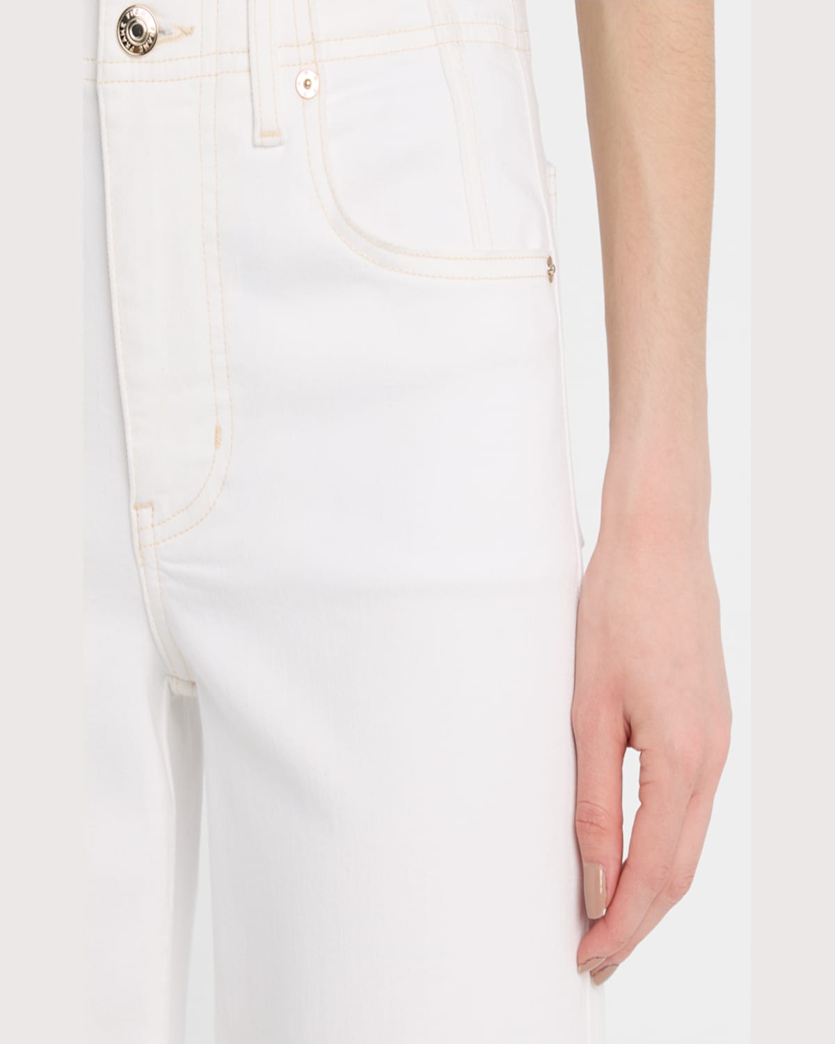 Frame The Seamed Wide Leg Trouser Jeans In Au Natural Clean