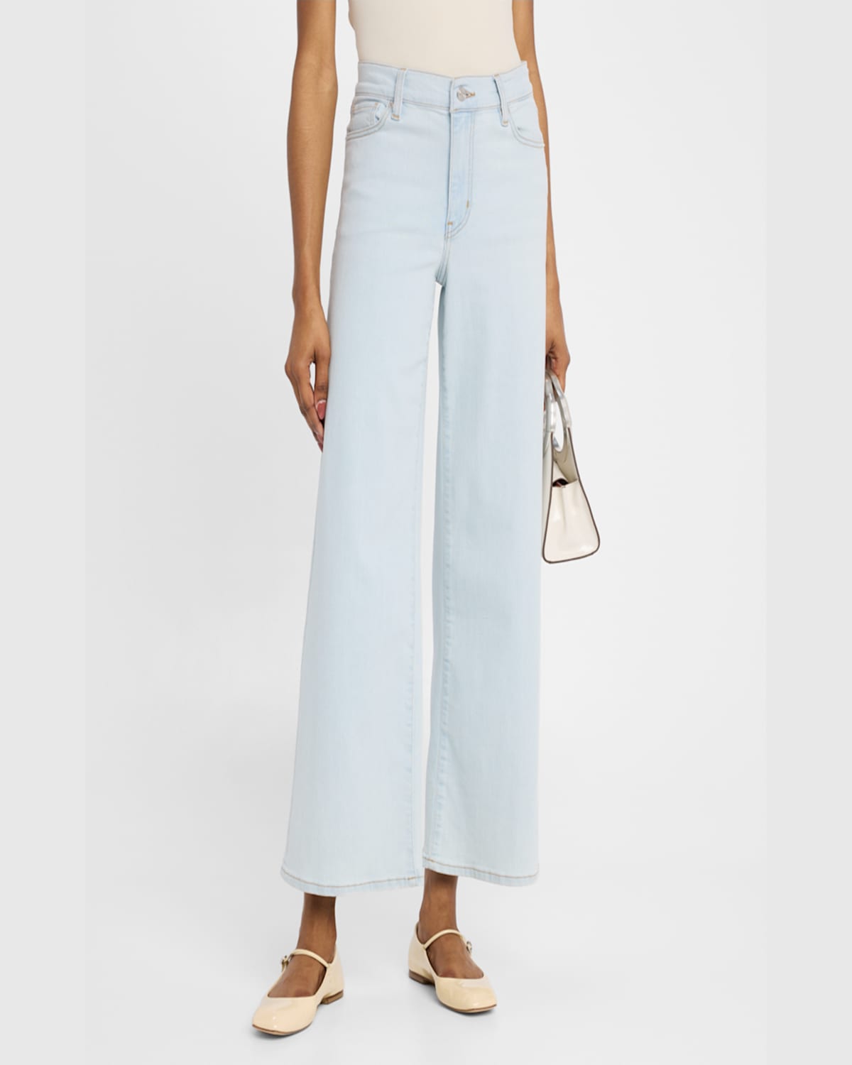 Frame Le Slim Palazzo Jeans In Blue