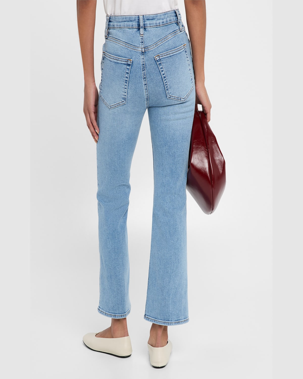Shop Frame The Reboot Crop Jeans In Float