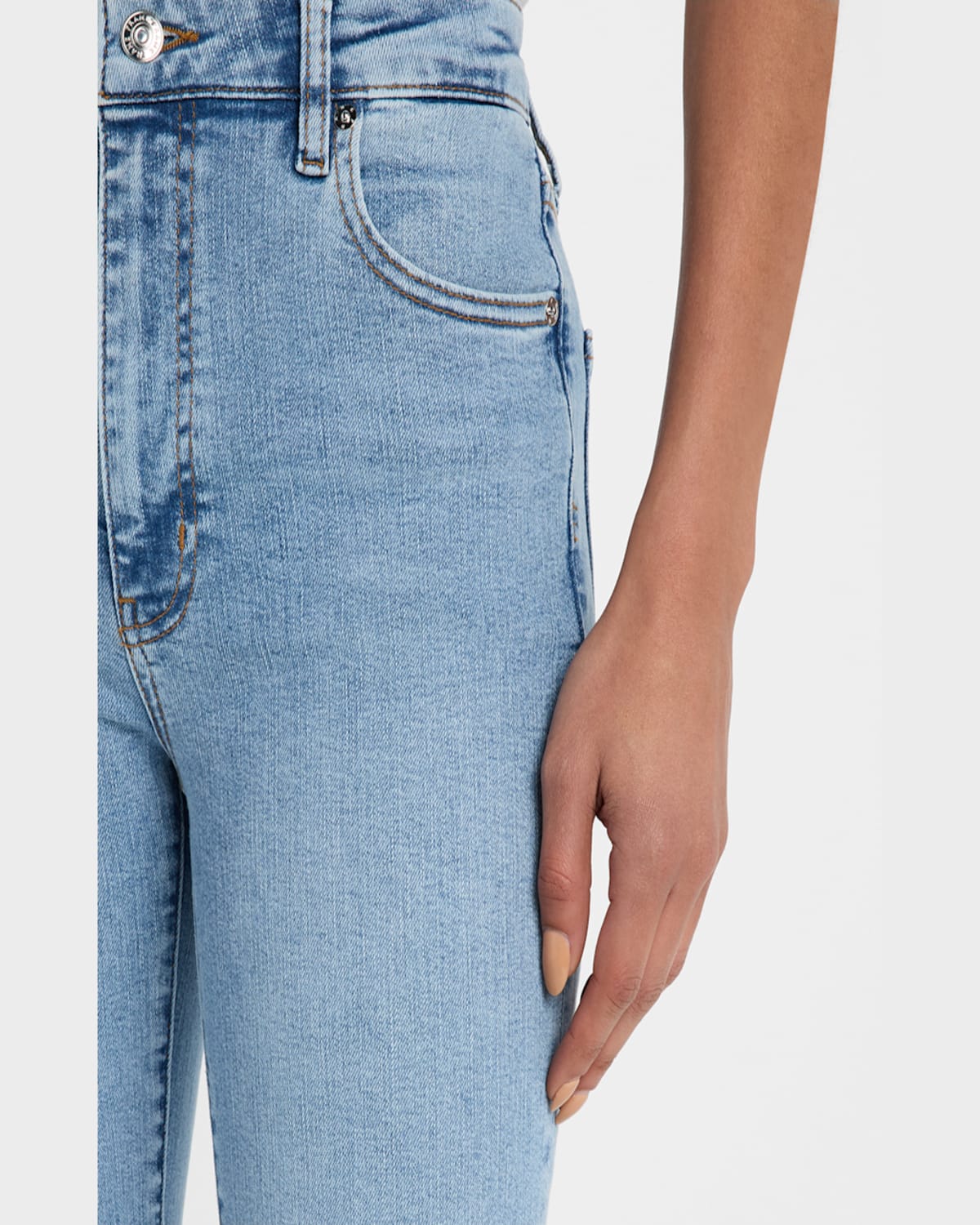 Shop Frame The Reboot Crop Jeans In Float