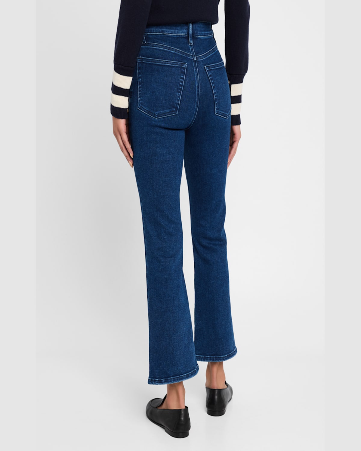 Shop Frame The Reboot Crop Jeans In Float