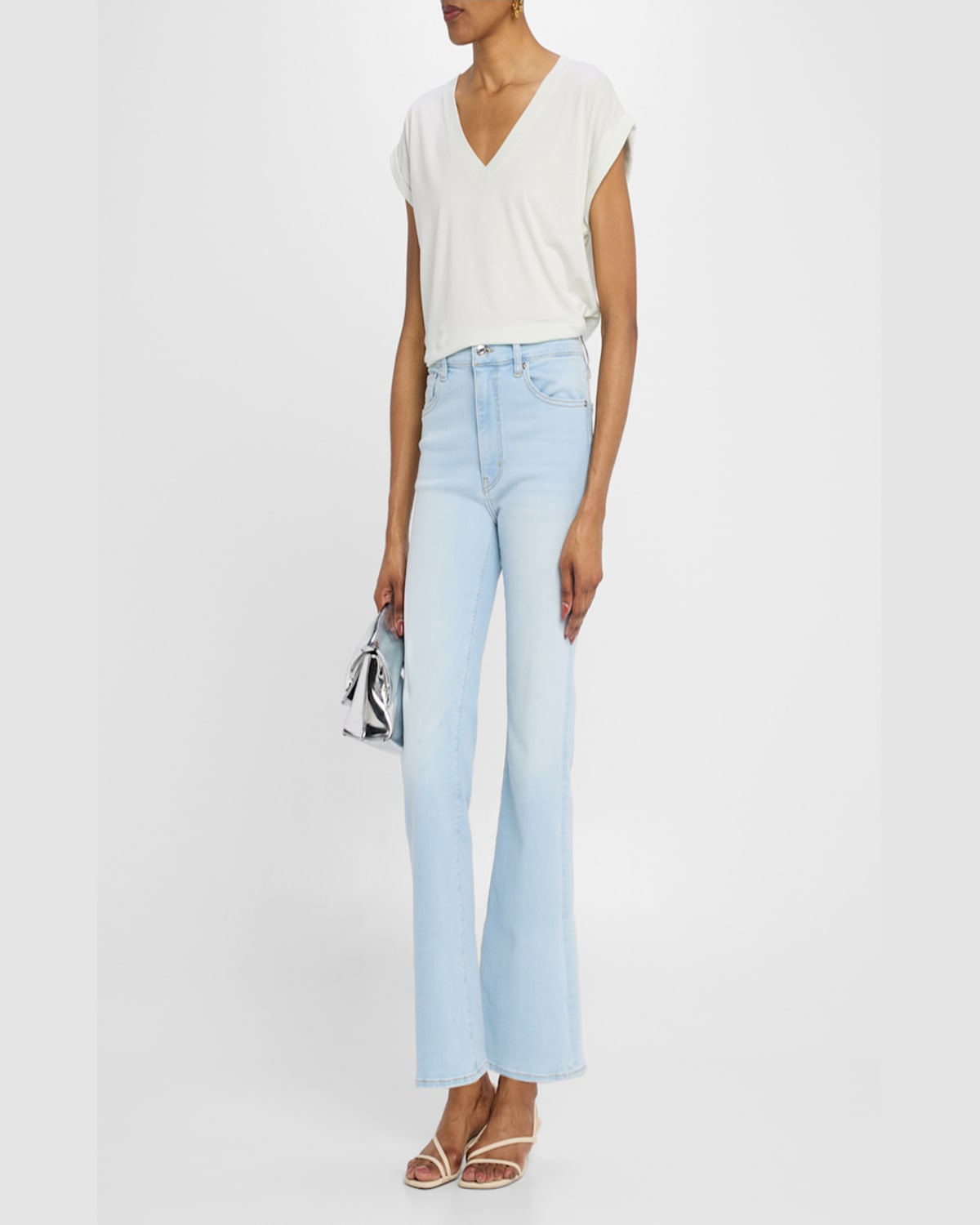 Shop Frame The Reboot Crop Jeans In Float