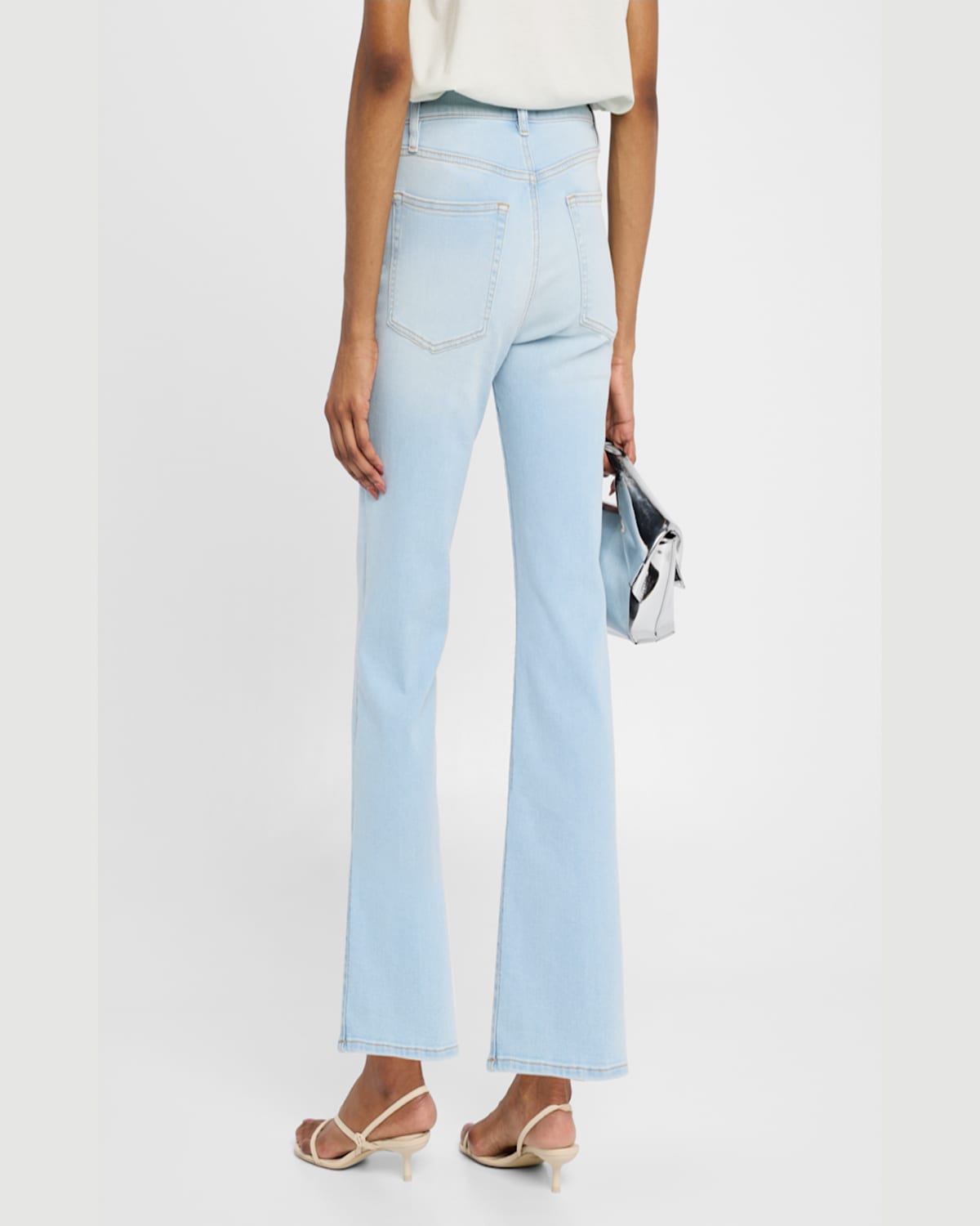 Shop Frame The Reboot Crop Jeans In Float