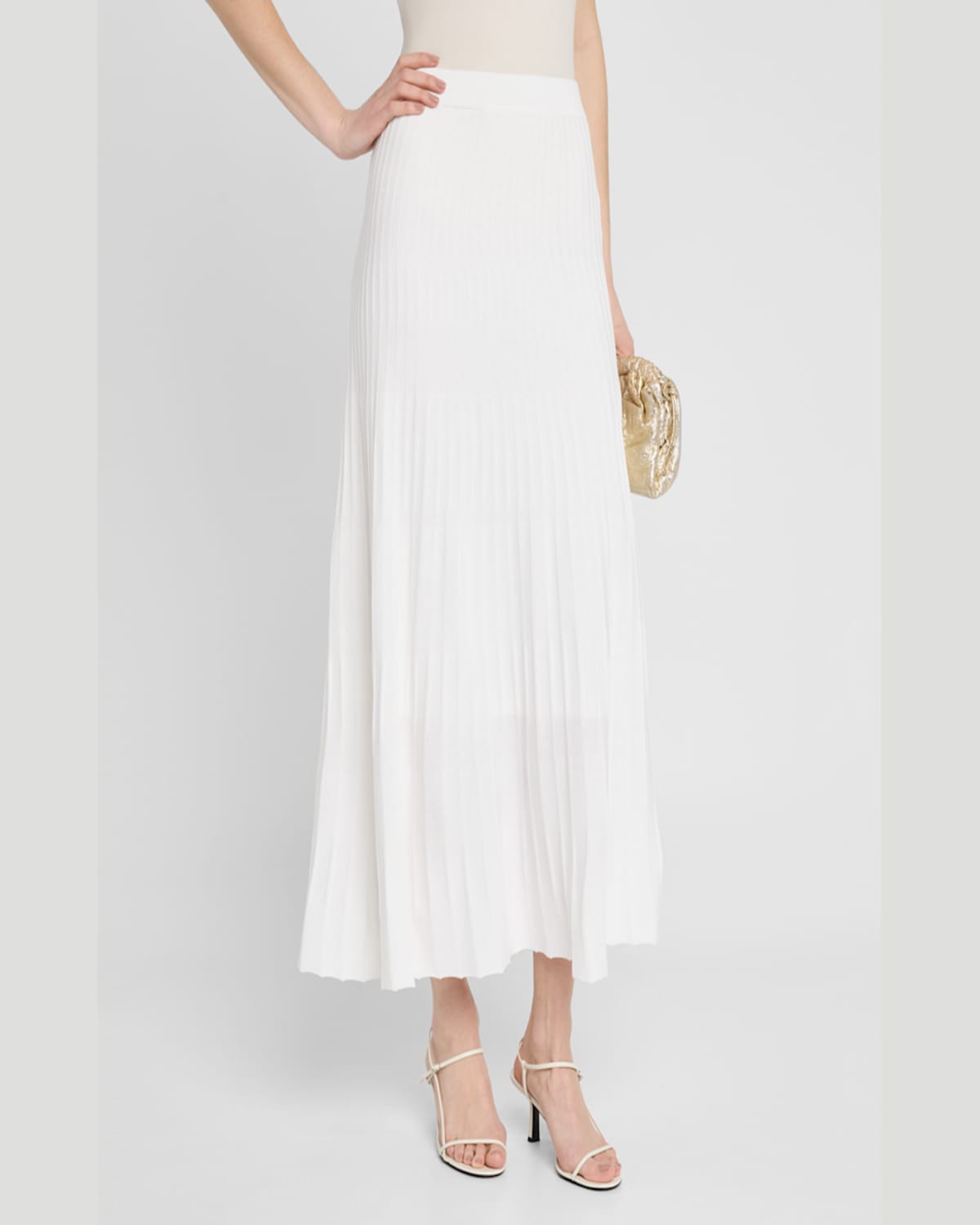 MISOOK HERITAGE-FIT RIBBED KNIT MIDI SKIRT