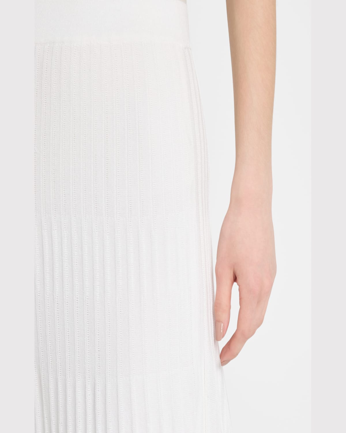 MISOOK HERITAGE-FIT RIBBED KNIT MIDI SKIRT