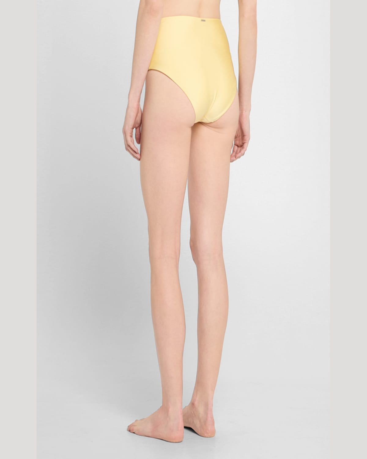 Shop Simkhai Teya Ruched High-waist Bikini Bottoms In Fiery Red