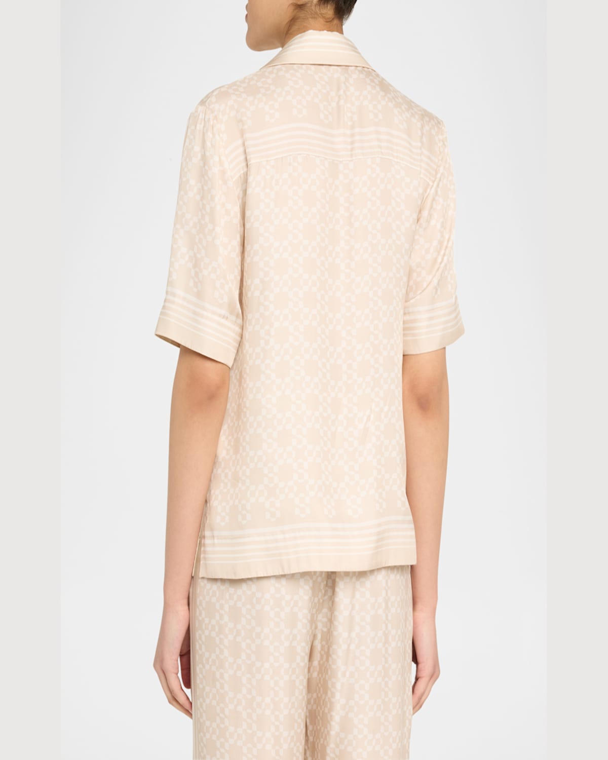 Shop Simkhai Koda Button-front Shirt In Sand
