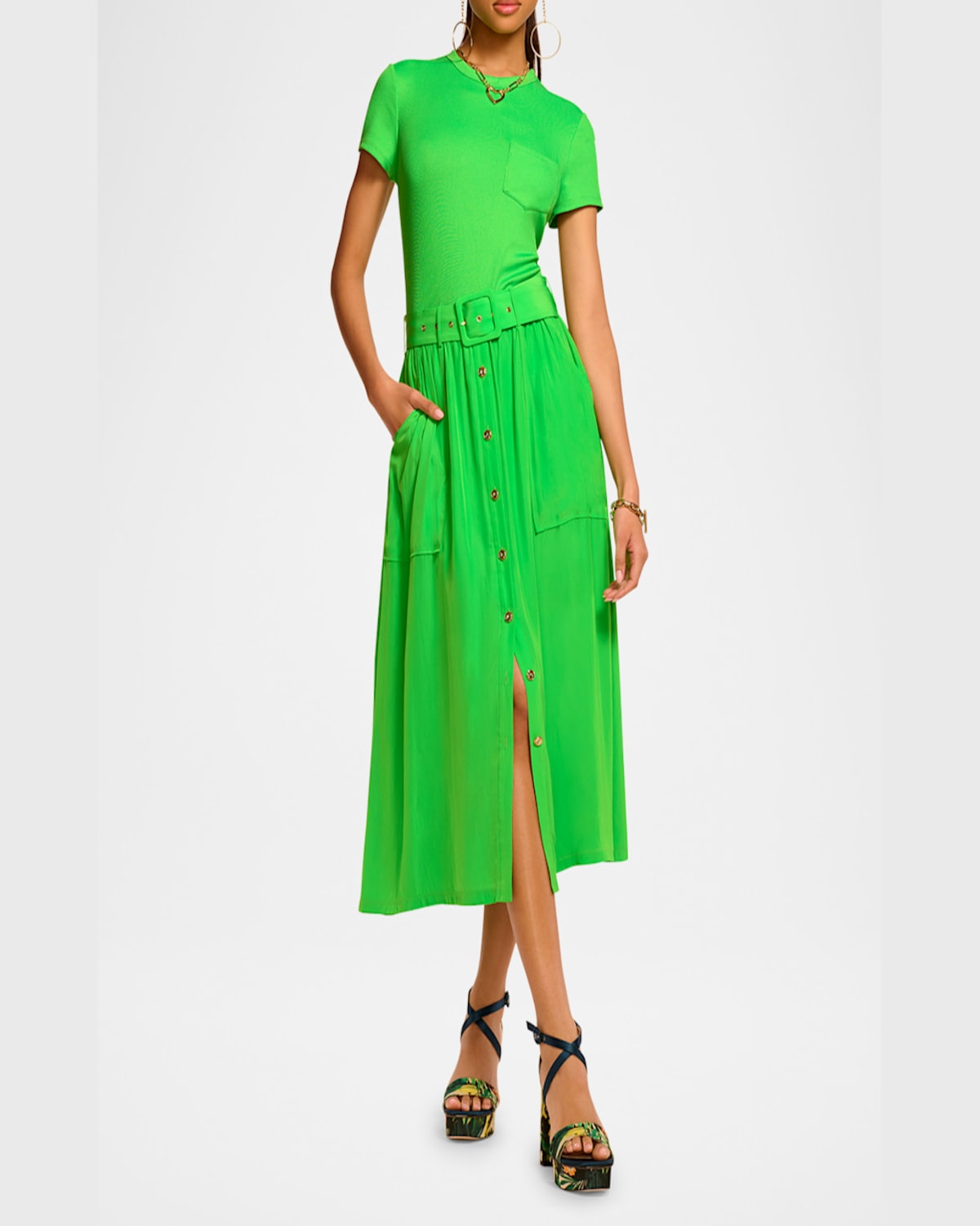 RAMY BROOK SYLVIE BELTED MIDI DRESS 