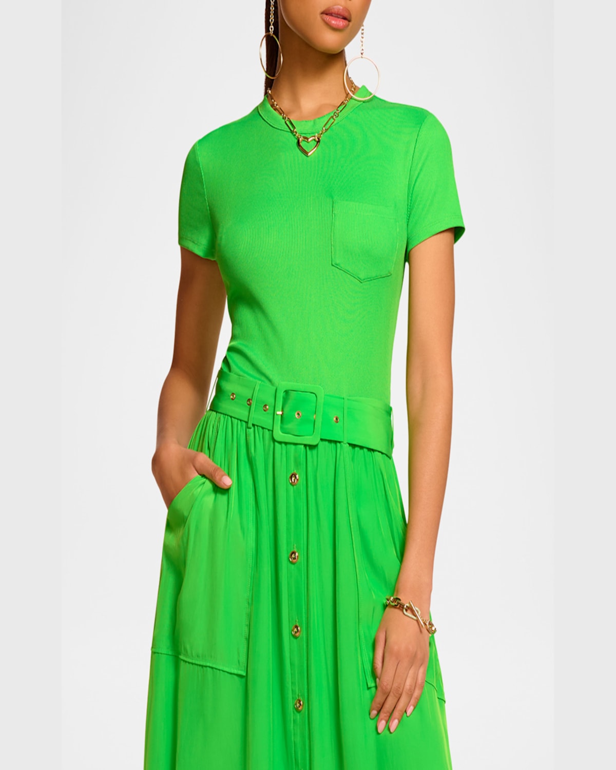 RAMY BROOK SYLVIE BELTED MIDI DRESS 