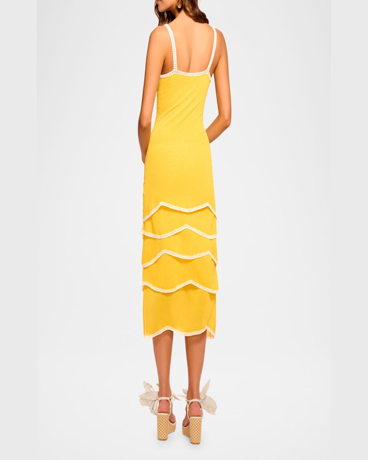 Shop Ramy Brook Aurelia Midi Dress In Spring Navy Wave