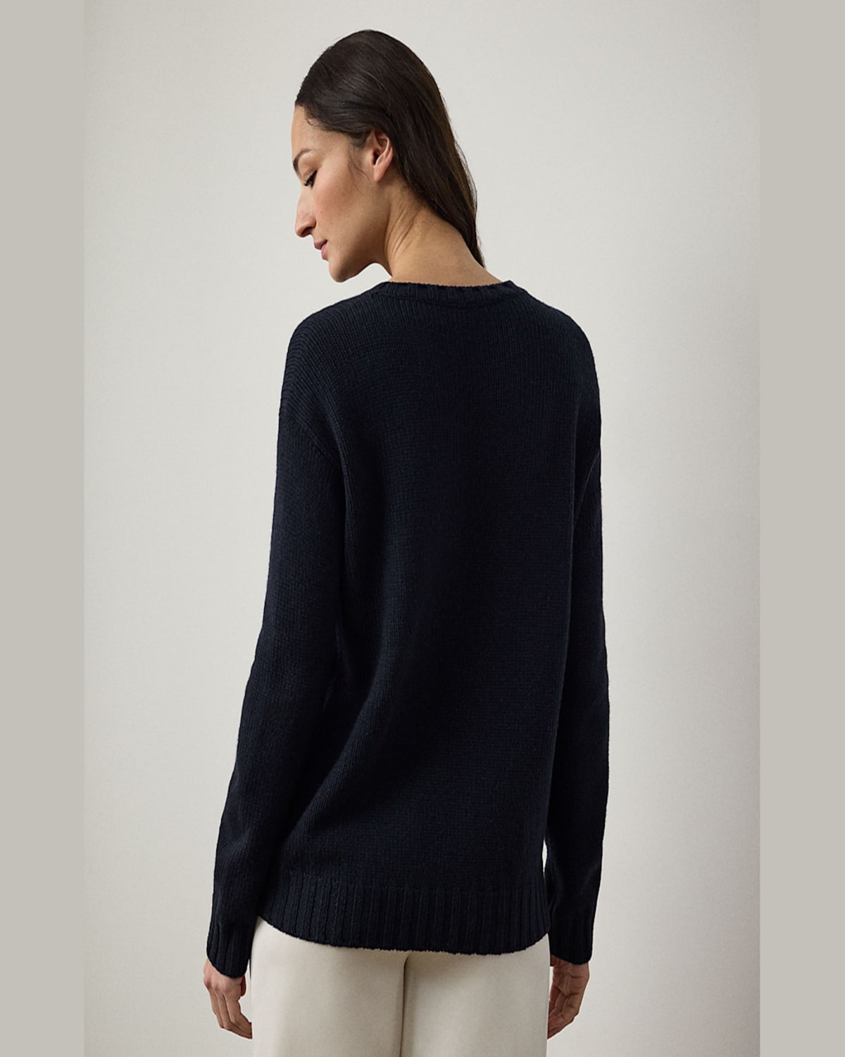 Ralph Lauren Nm X Rl Exclusive Sequin Flag Cashmere Sweater In Navy