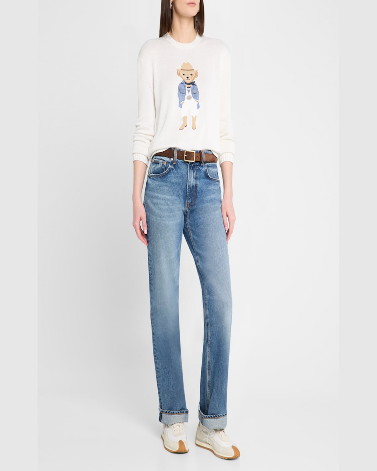 Ralph Lauren Bear Silk Long Sleeve Sweater