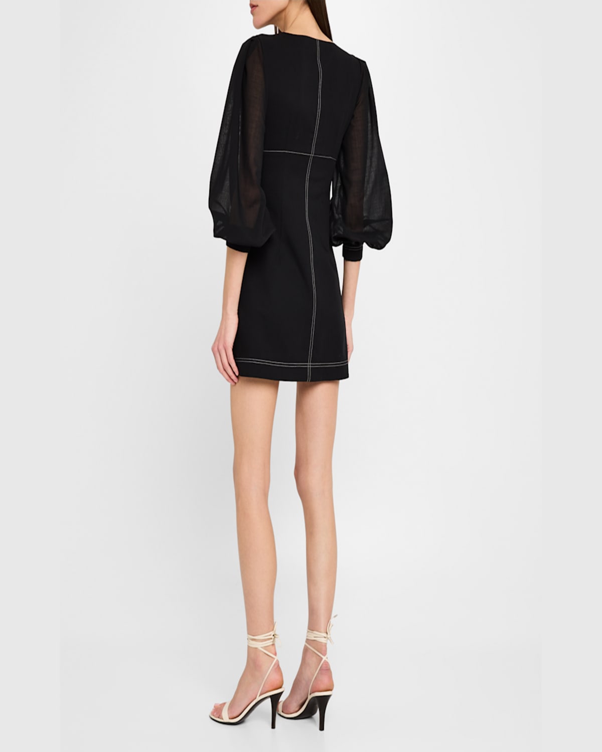 PHILOSOPHY DI LORENZO SERAFINI BALLOON-SLEEVE MINI DRESS 