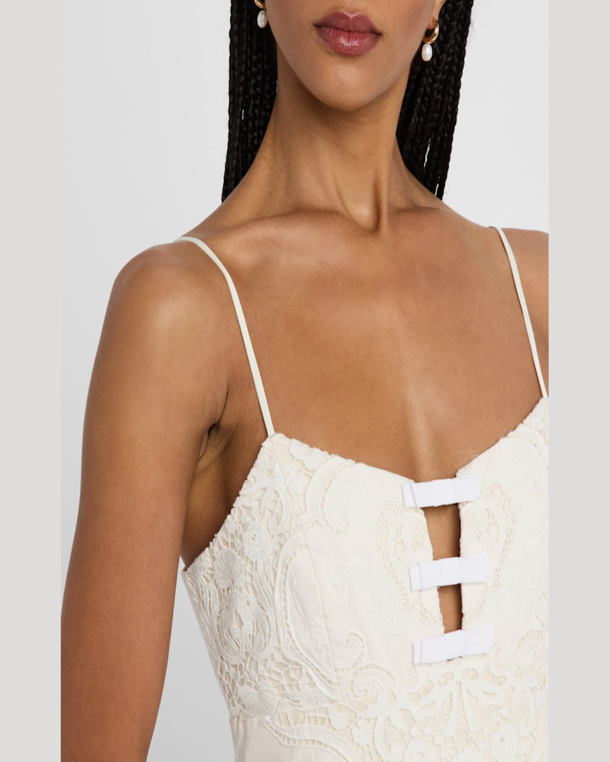 Loveshackfancy Rosalisa Embroidered Cotton Mini Dress In Optic White