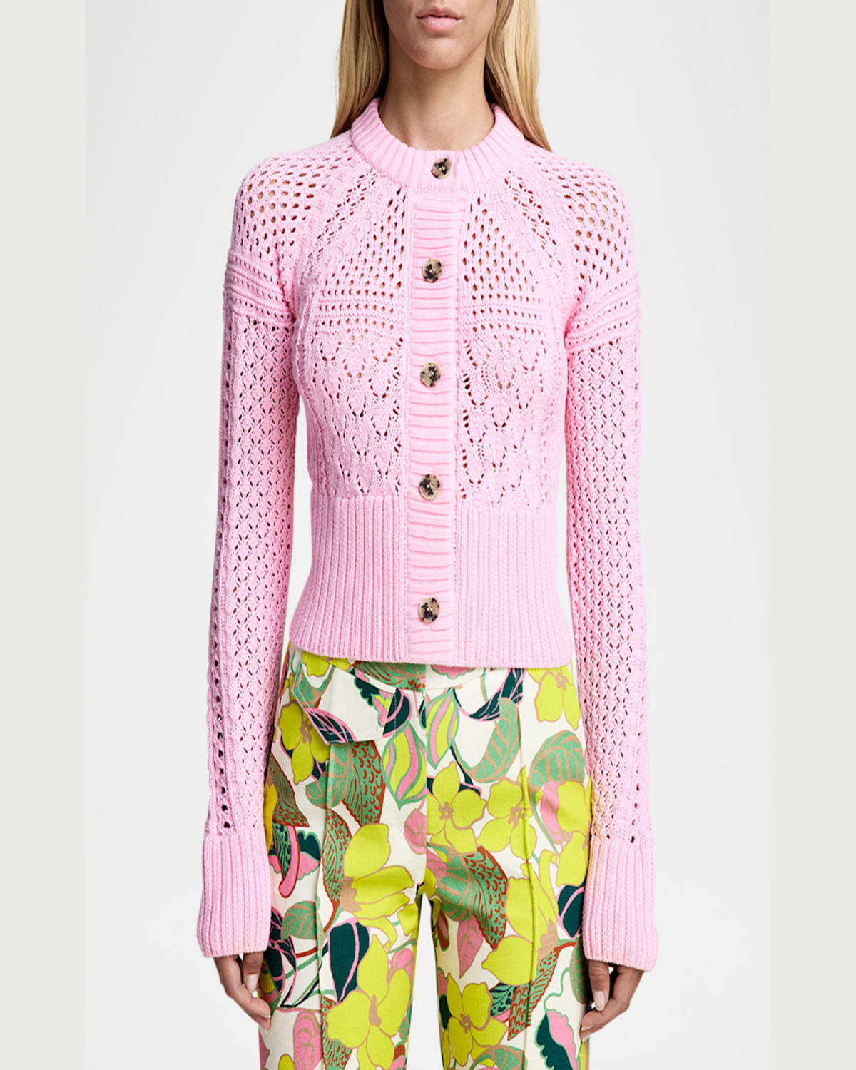 SMYTHE CROCHET CARDIGAN 