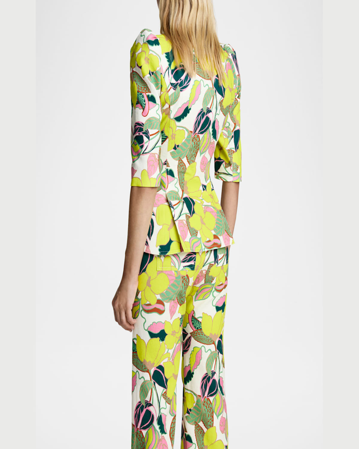 SMYTHE CITRUS CABANA SHORT-SLEEVE BLAZER 