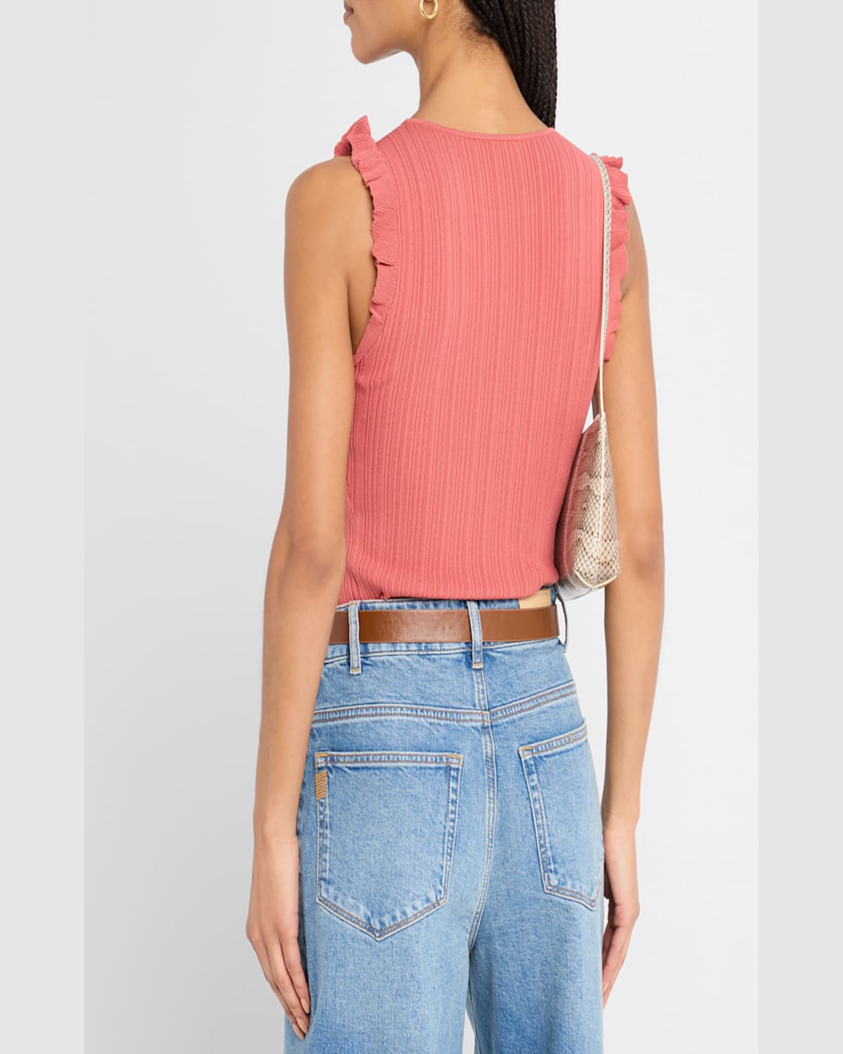 Shop Paige Crimini Sweater Tank Top In Dark Pink