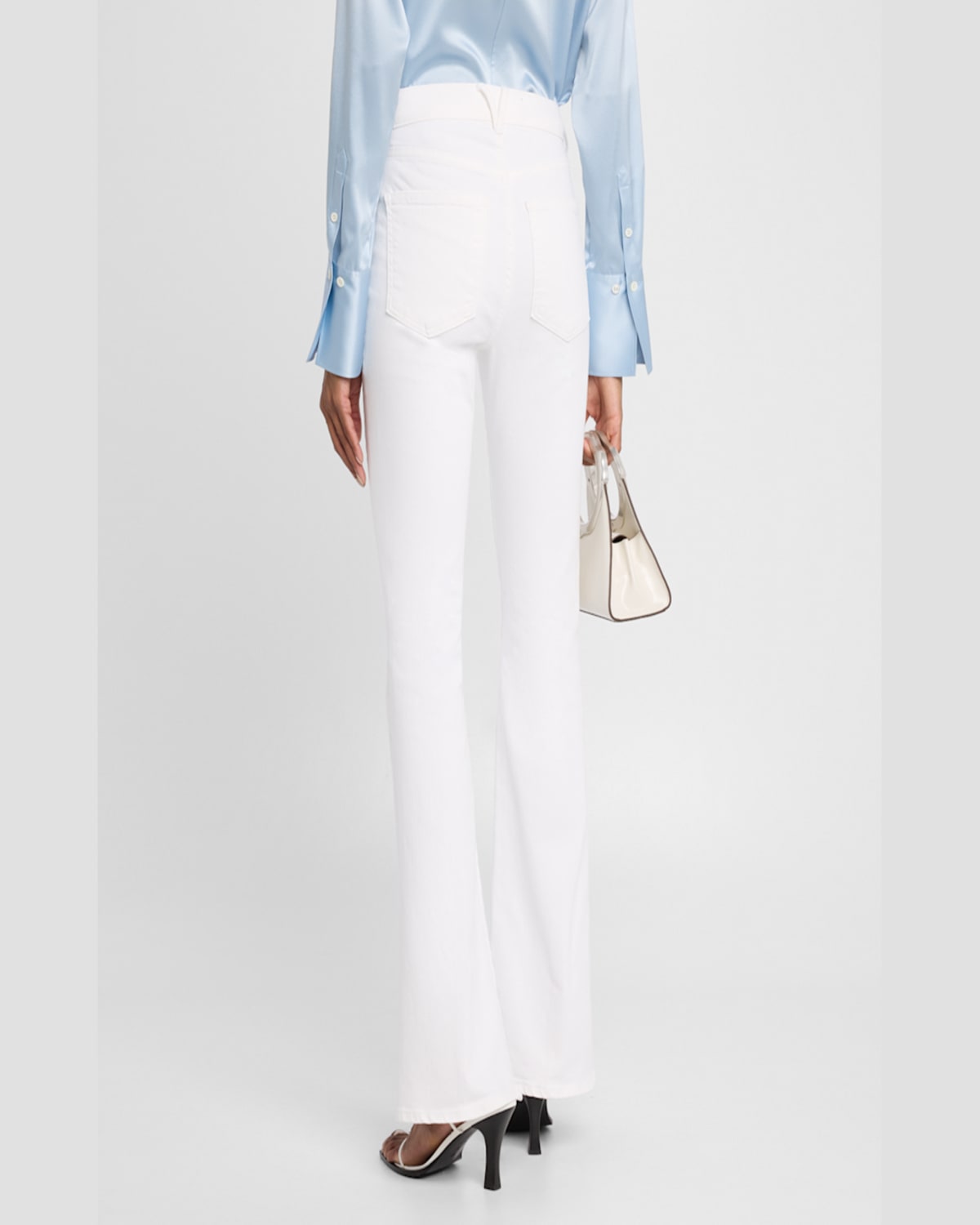 Veronica Beard Beverly High-rise Skinny Flare Jeans In White