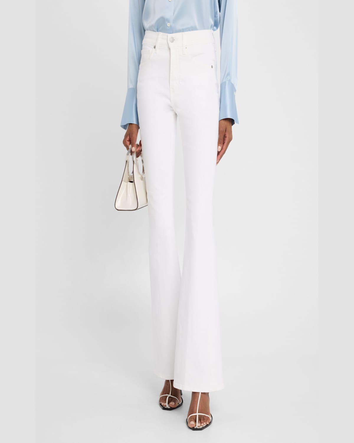 Veronica Beard Beverly High-rise Skinny Flare Jeans In White