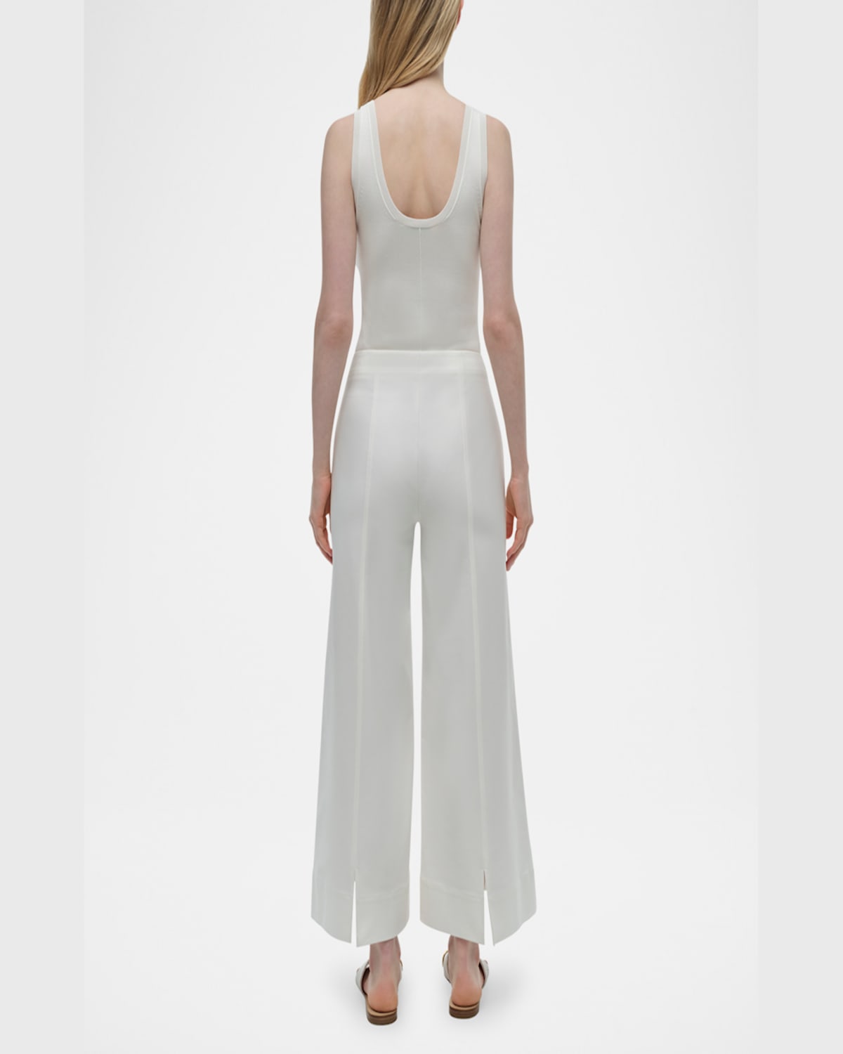 Simkhai Kallin Cropped Wide-leg Pants In White