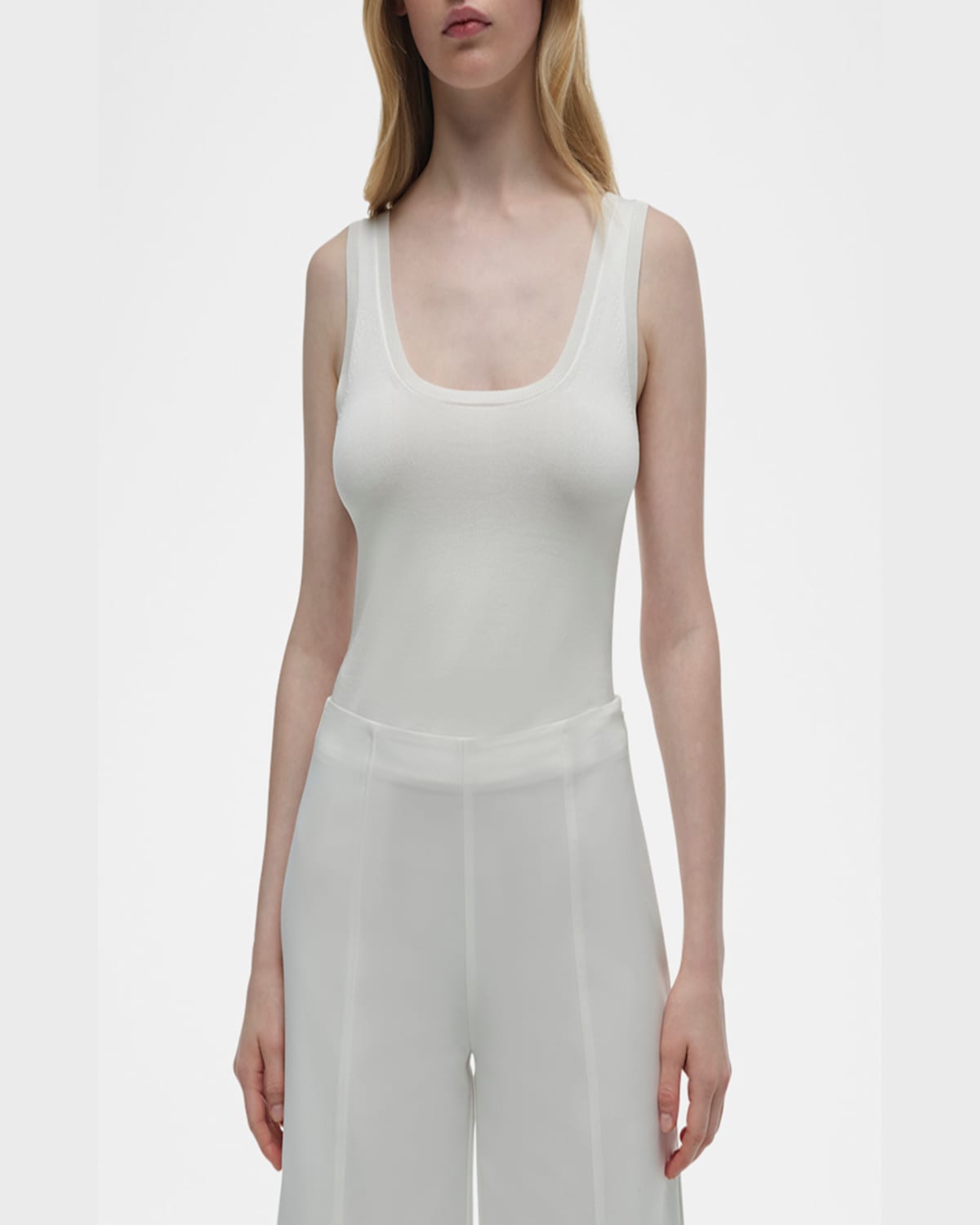 Simkhai Kallin Cropped Wide-leg Pants In White