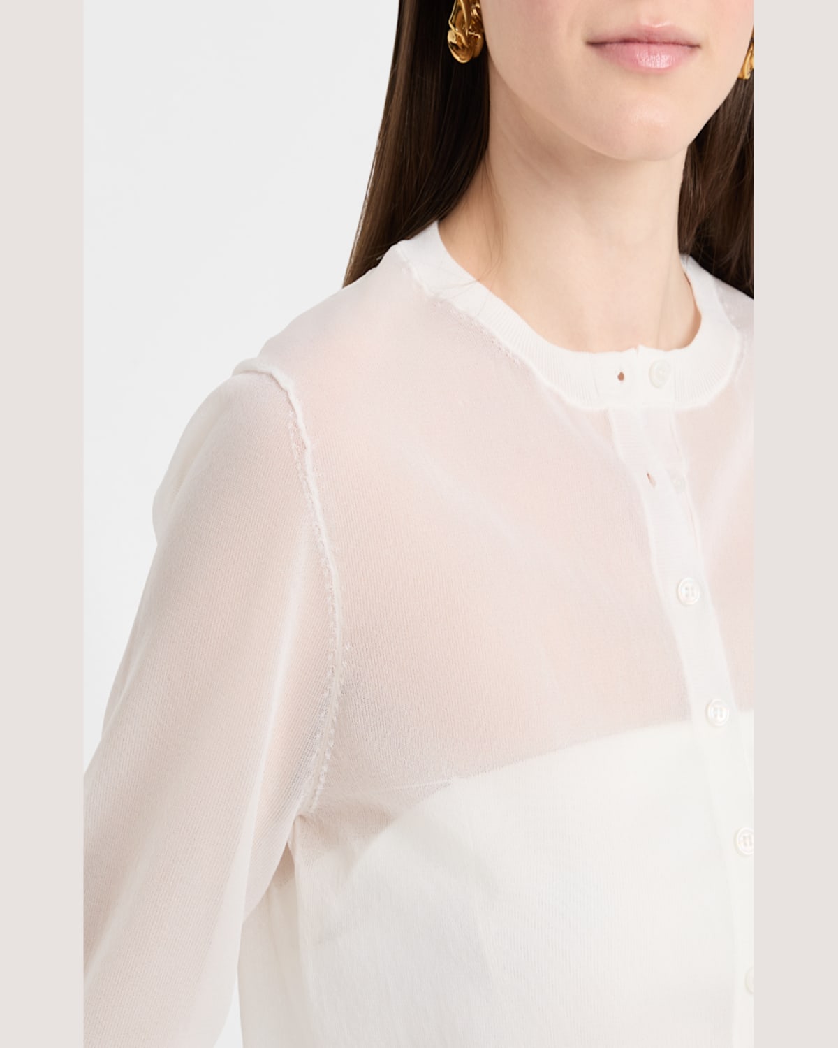 Simkhai Rachel Cardigan In White In Ivory