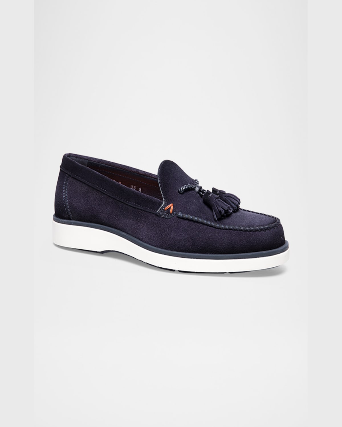 Santoni Men's Tulsi Suede Tassel Loafers In Blue