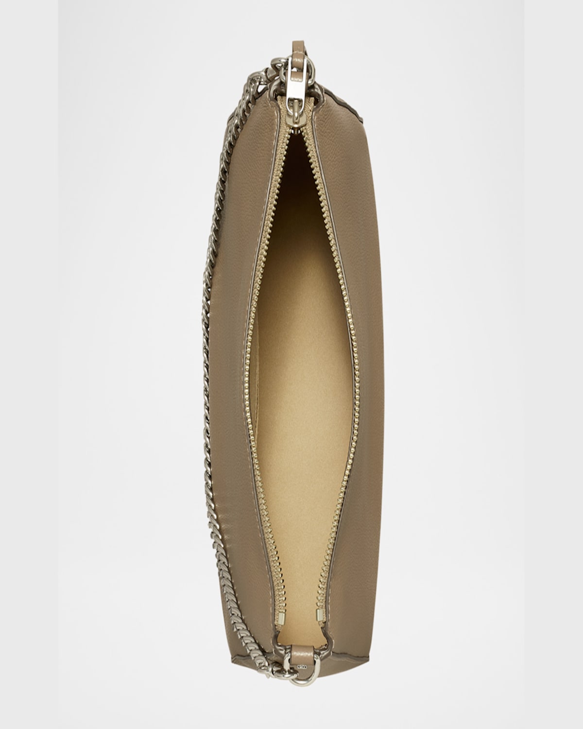 Tory Burch Perry Zip Leather Shoulder Bag In Wild Mushroom
