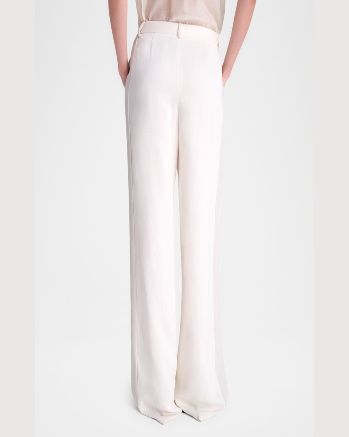 Twp Sulli Linen-blend Trousers With Sequined Side Stripes In Bone
