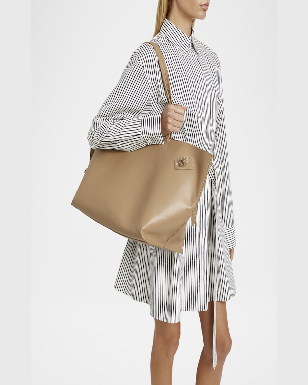 Proenza Schouler Days Smooth Leather Tote Bag In Cumin