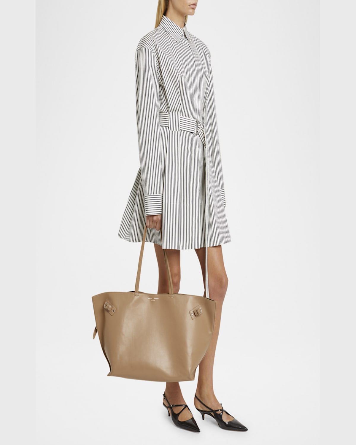 Proenza Schouler Days Smooth Leather Tote Bag In Cumin