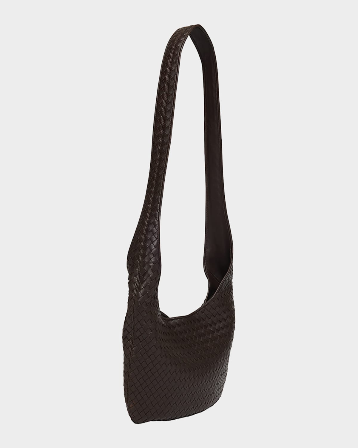 Bottega Veneta Intrecciato Leather Crossbody Bag In Fondant