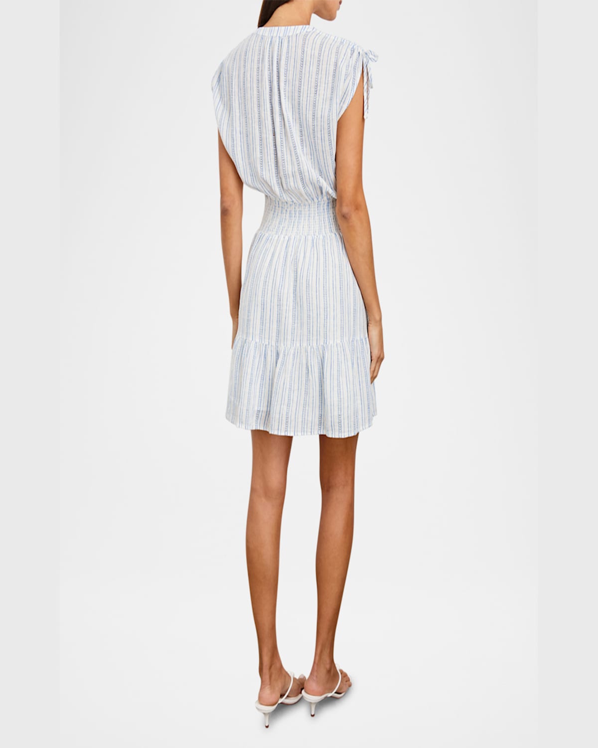Rails Samina Stripe Smocked Linen Blend Dress In Sonoma Stripe