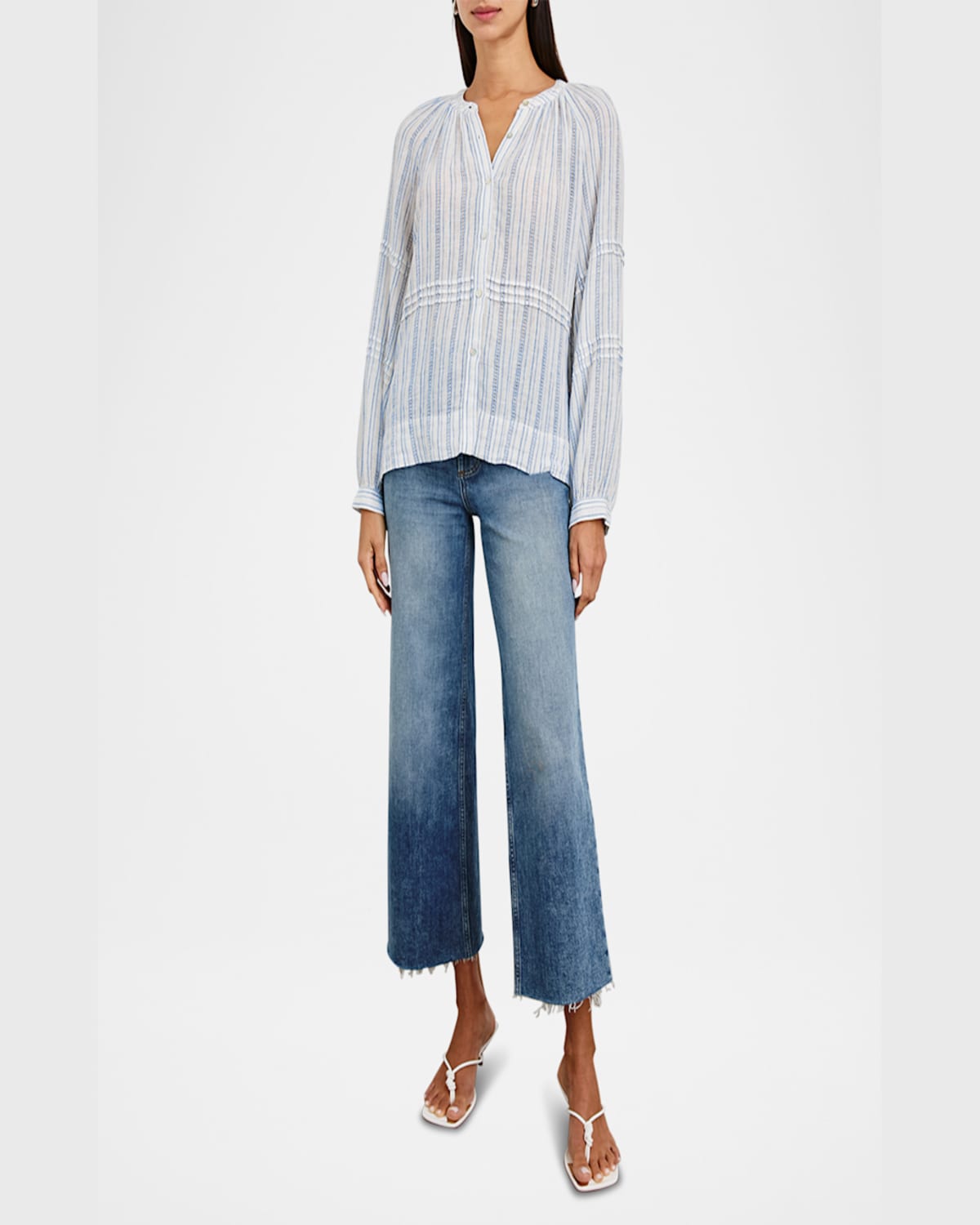 Rails Frances Stripe Linen Blend Button-up Shirt In Sonoma Stripe