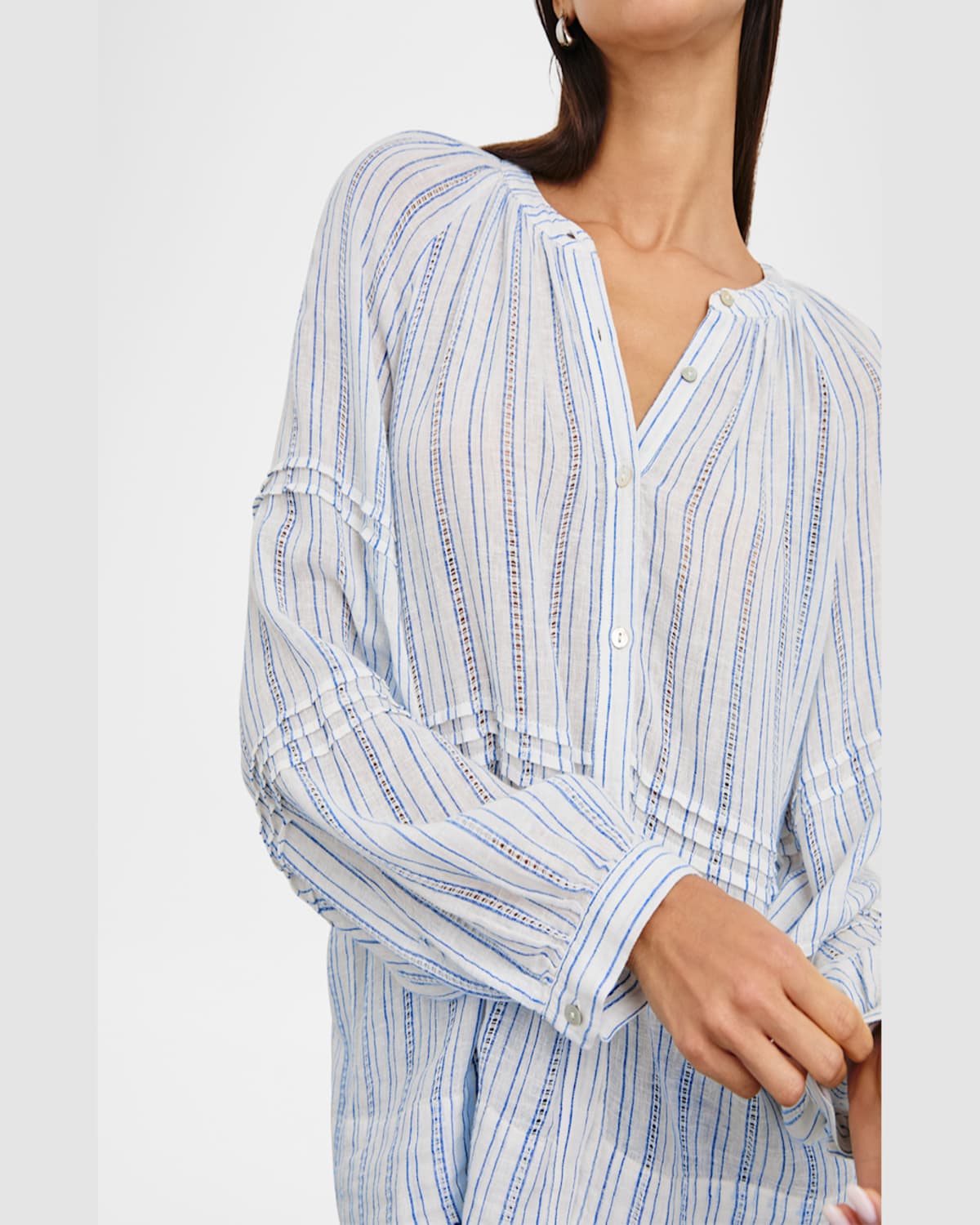 Rails Frances Stripe Linen Blend Button-up Shirt In Sonoma Stripe