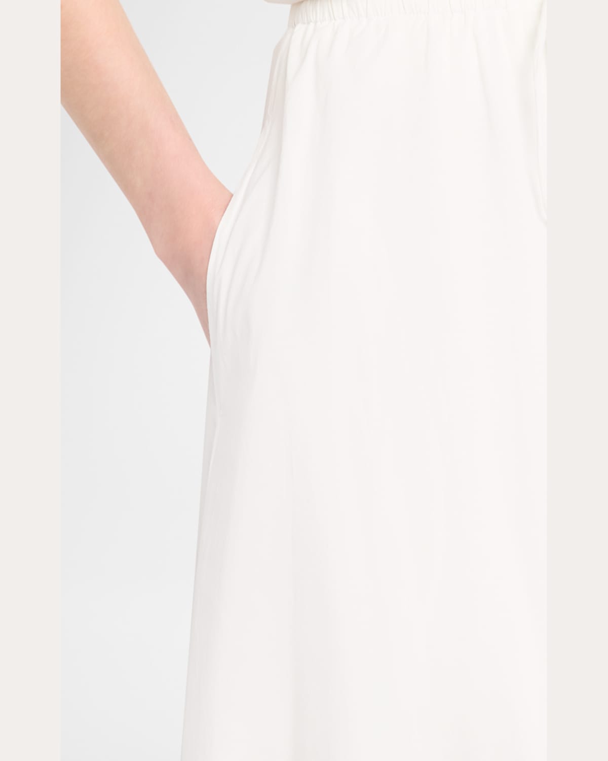By Malene Birger Pheobes Lace-trim Organic Cotton Midi Skirt In Soft White