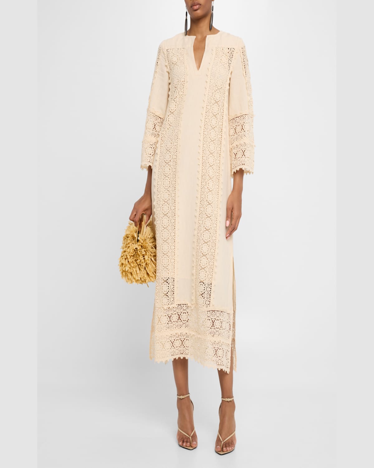By Malene Birger Tallula Frayed Crocheted Cotton-blend Hooded Cardigan In Soft White