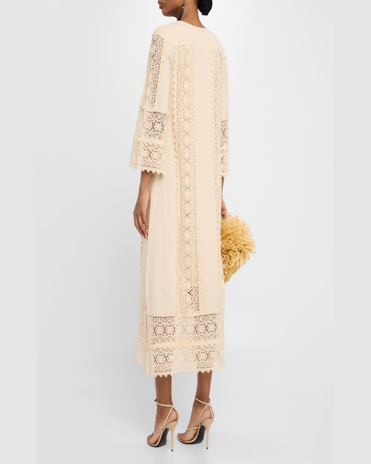 By Malene Birger Tallula Frayed Crocheted Cotton-blend Hooded Cardigan In Soft White