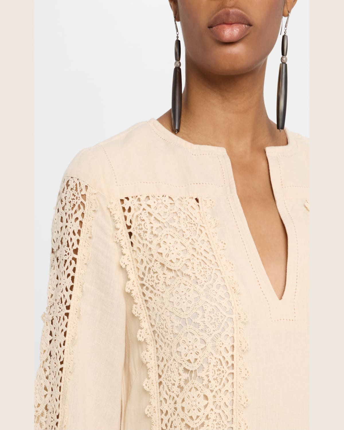 By Malene Birger Tallula Frayed Crocheted Cotton-blend Hooded Cardigan In Soft White