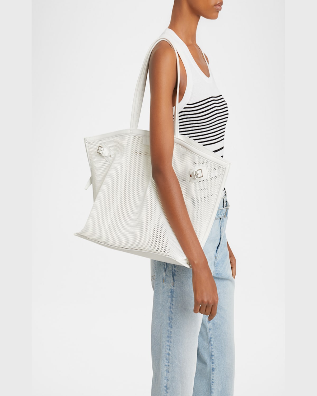 Proenza Schouler Days Buckle Mesh Tote Bag