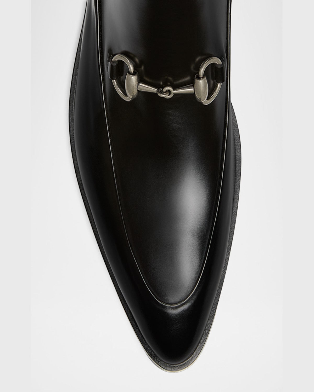 Gucci Men's Burn Leather Horsebit Ankle Boots In Black